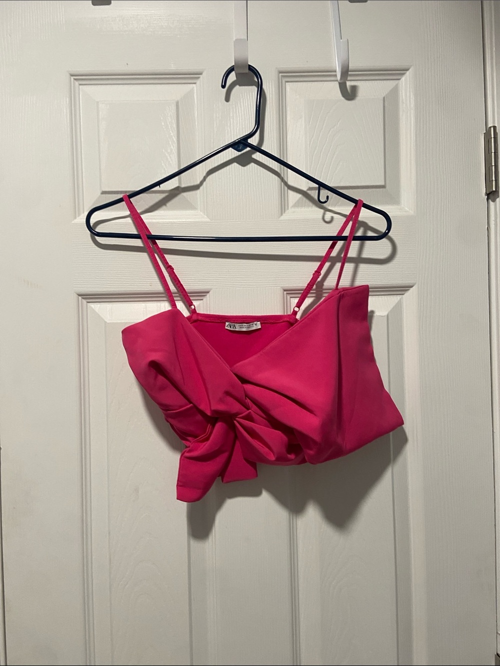 Zara Hot Pink Knot-Front Camisole